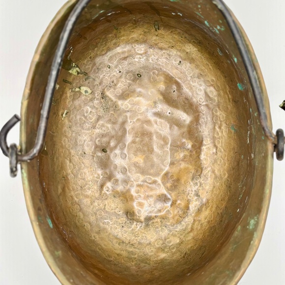 Antique Hammered Copper Pot  9.5" - Picture 4 of 9
